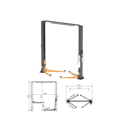 4200kg Two-Post Lift: 1880mm Height, Single-Lock+Emergency Stop for Car/SUV/Truck Repair