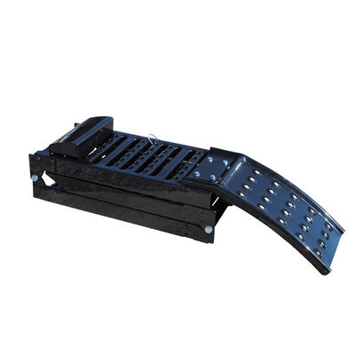 Foldable Steel Ramp: 5000LB Folded/1000LB Unfolded, S-Hooks for ATV/Garden/Logistics