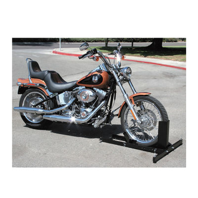 1500LB Moto Wheel Chock: Tilting Auto-Secure, Adjustable for Transport/Storage/Rental