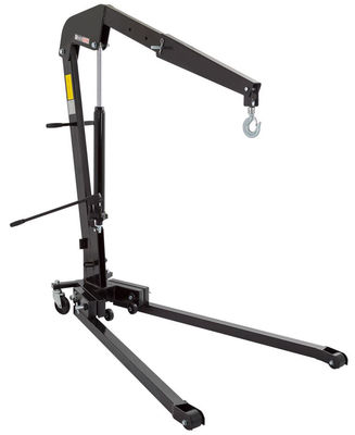 Red Double Pump Folding 1Ton Engine Hoist And Stand